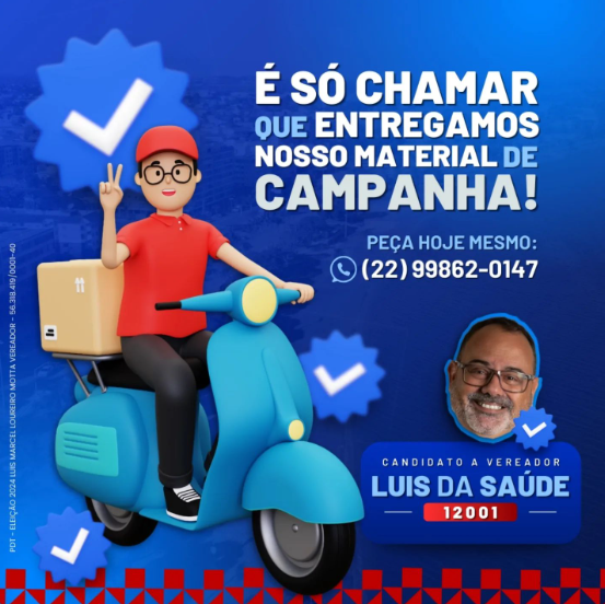 Peça já o seu material de campanha, nós levamos até você.